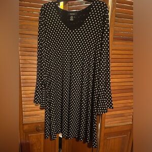 Karen Kane XL Polka Dot Dress with Bell Sleeves